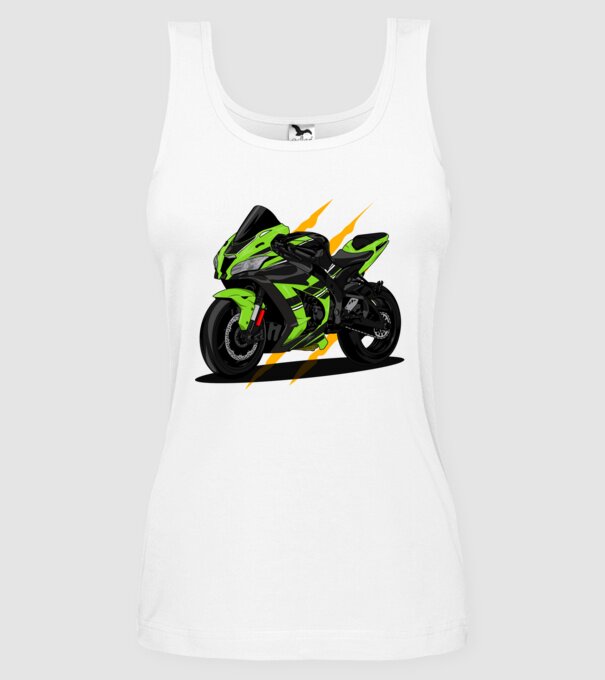 Sport motor minta fehér pólón