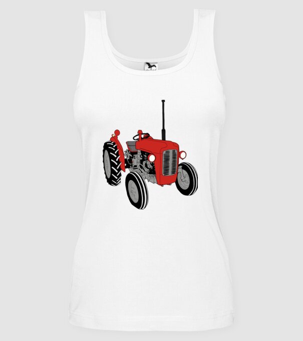 Traktor  minta fehér pólón