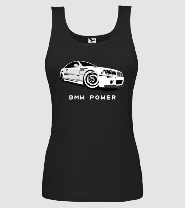 BMW power minta fekete pólón