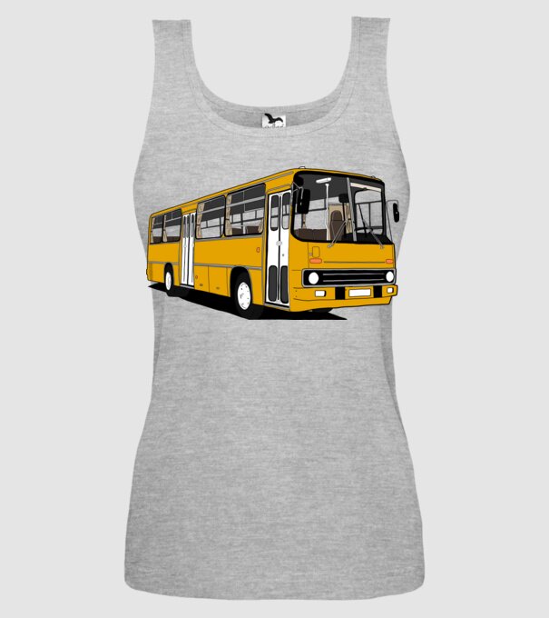 Busz minta szürke pólón