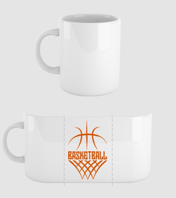 BASKETBALL minta fehér pólón