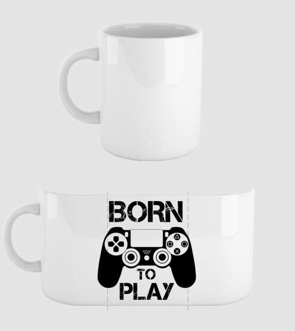Born to play minta fehér pólón