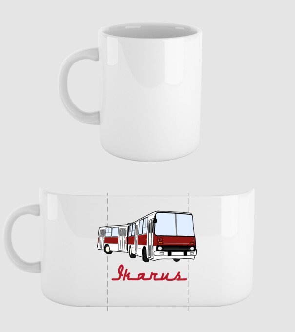 Ikarus minta fehér pólón