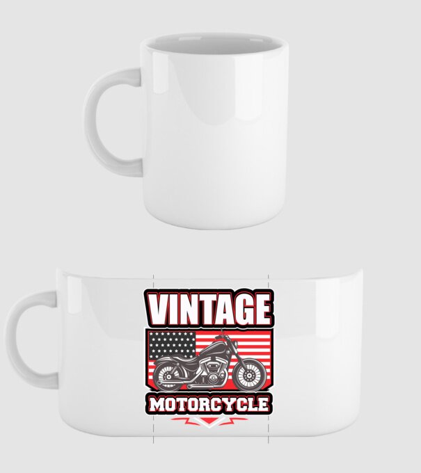 Motorcycle minta fehér pólón