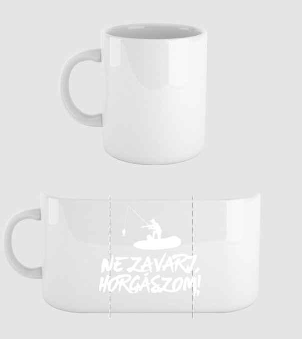 Ne zavarj, horgászom!  minta fehér pólón
