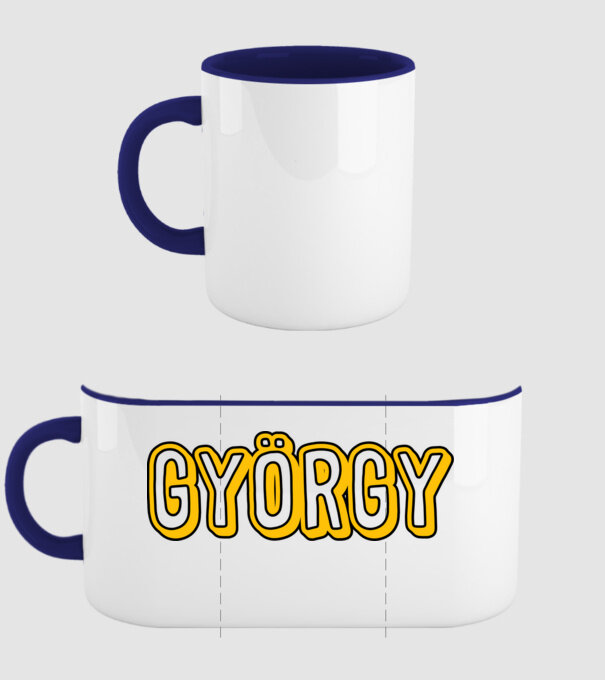 György  minta sötétkék pólón