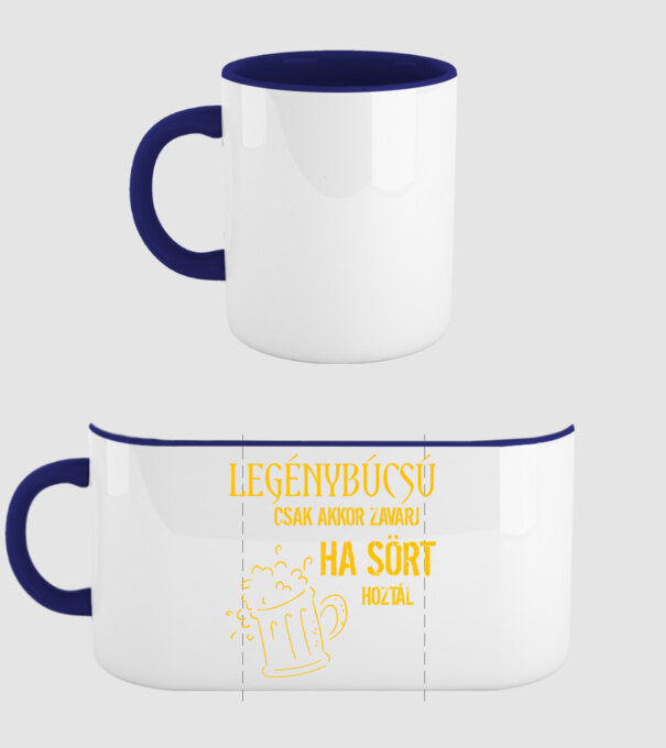 Legénybúcsú csak akkor zavarj ha sört hoztál minta sötétkék pólón