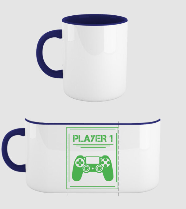 PLAYER 1 minta sötétkék pólón