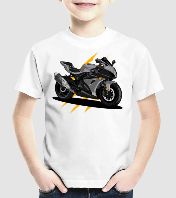 Sport motor  minta fehér pólón
