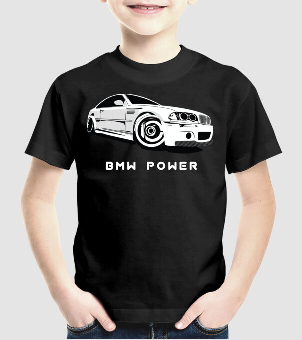 BMW power minta fekete pólón