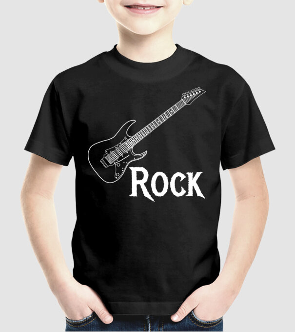 Rock minta fekete pólón
