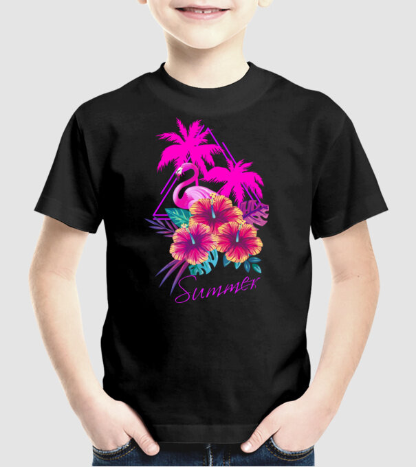 Summer minta fekete pólón