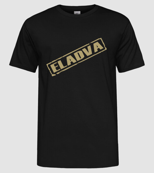 Eladva minta fekete pólón