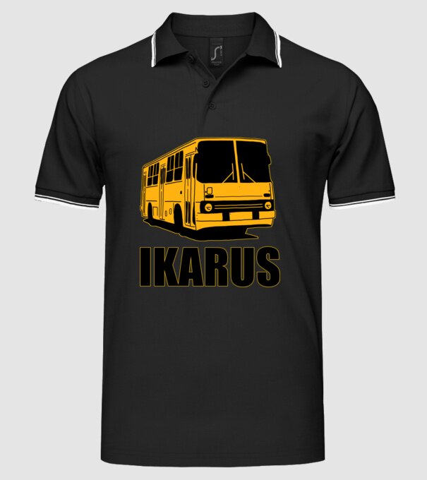 Ikarus minta fekete pólón