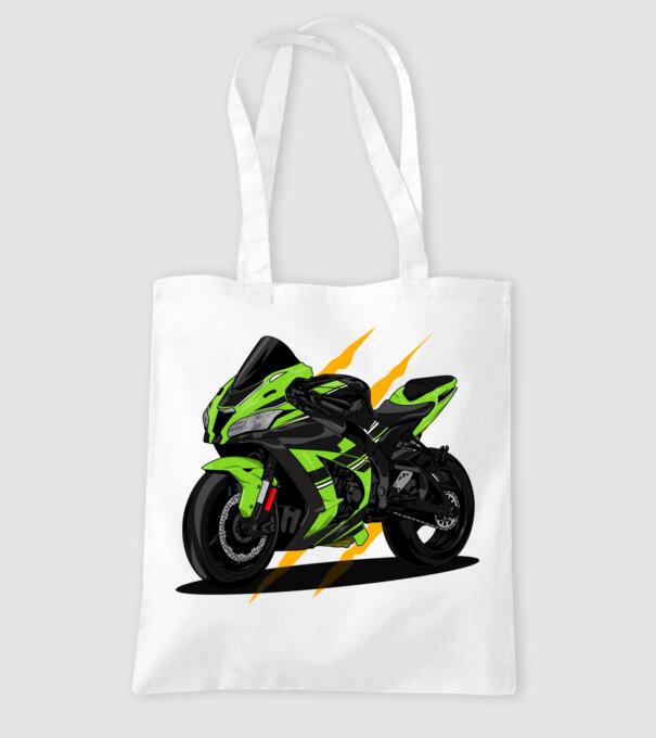 Sport motor  minta fehér pólón