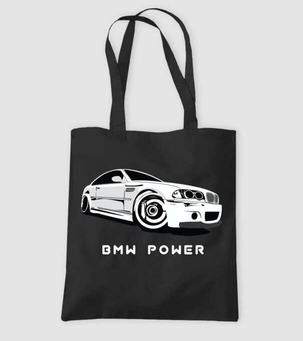 BMW power minta fekete pólón