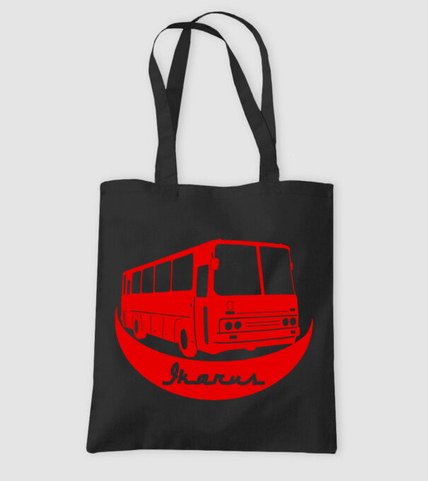 busz  színezhető minta fekete pólón