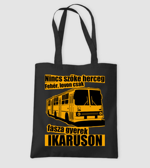 Nincs szőke herceg fehér lovon csak fasza gyerek ikaruson minta fekete pólón