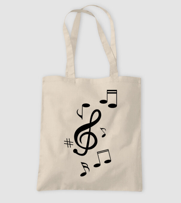 Music minta homokszín pólón