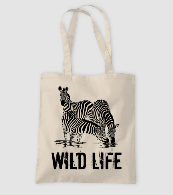 Wild life minta homokszín pólón