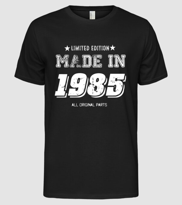 1985 minta fekete pólón
