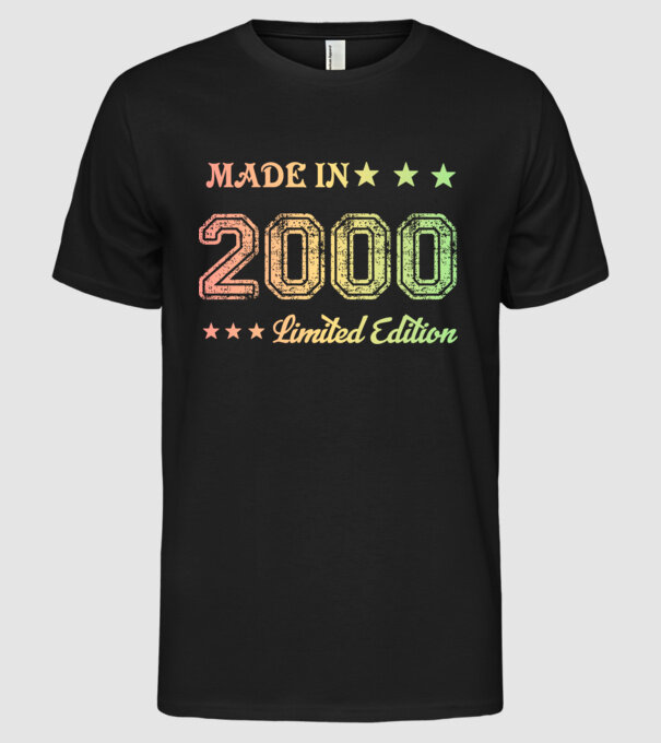2000 minta fekete pólón