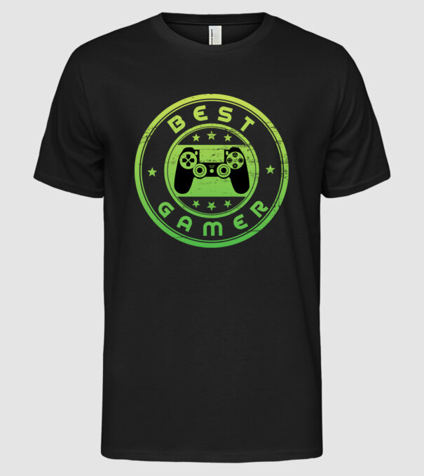 Best gamer minta fekete pólón