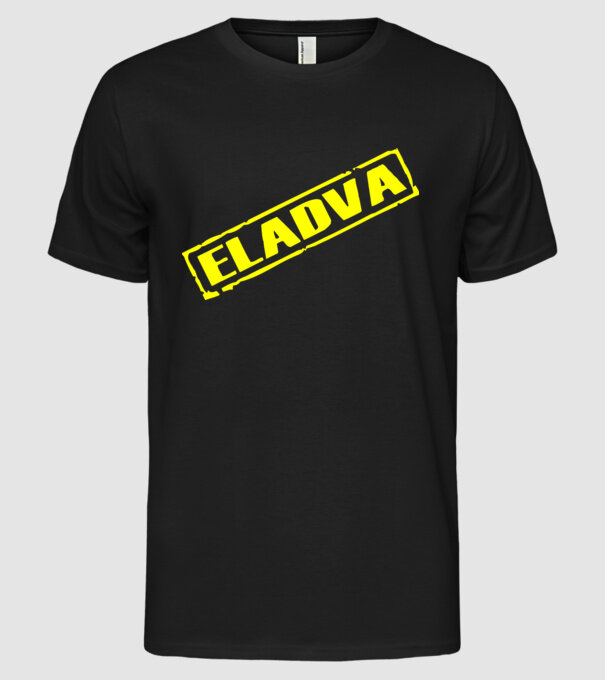 Eladva minta fekete pólón
