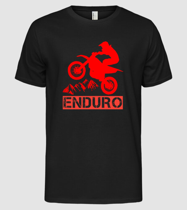 Enduro  minta fekete pólón