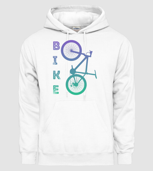 Bike minta fehér pólón