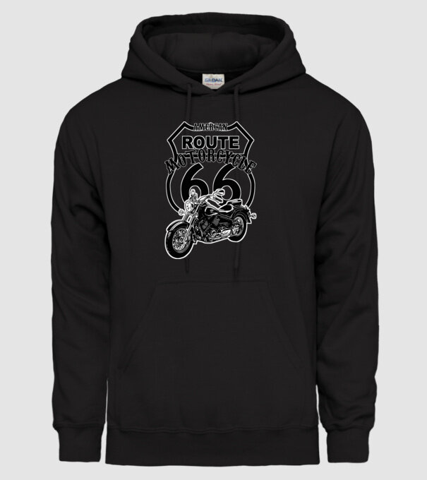 american motorcycle minta fekete pólón