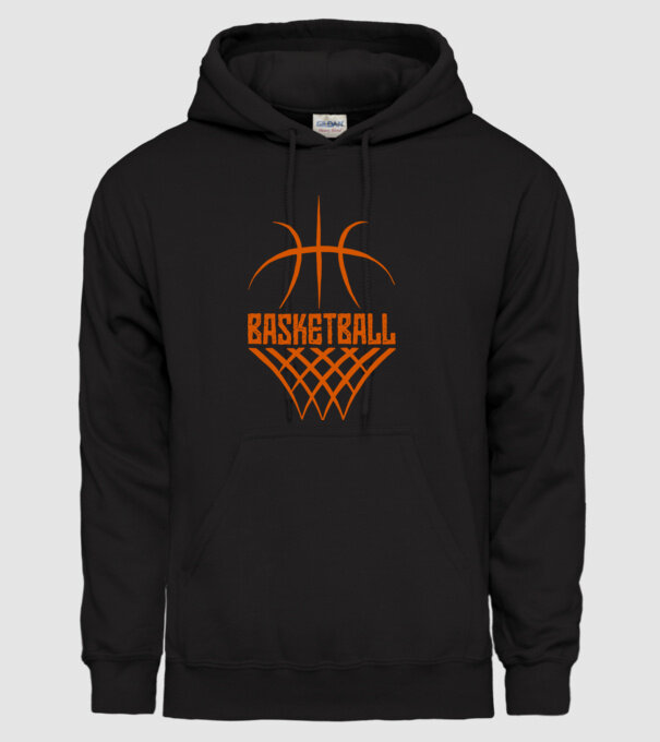 BASKETBALL minta fekete pólón
