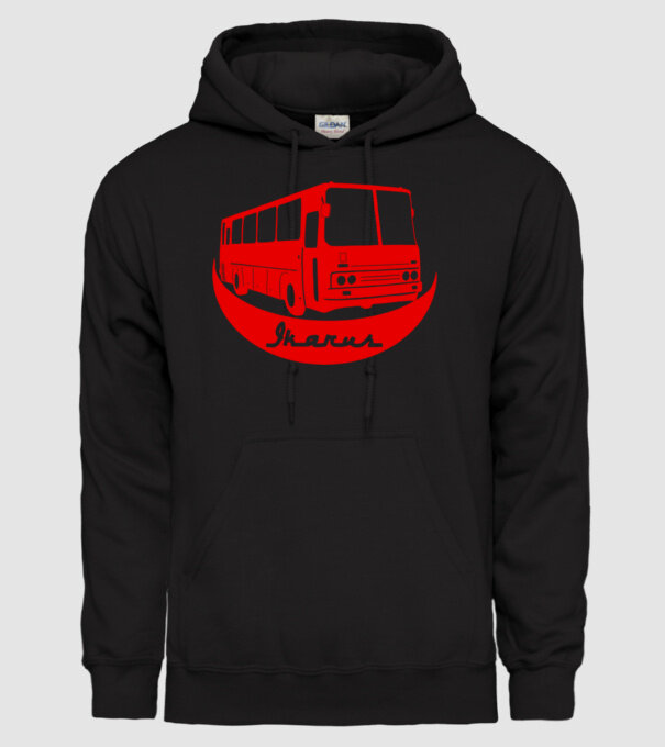 busz  színezhető minta fekete pólón