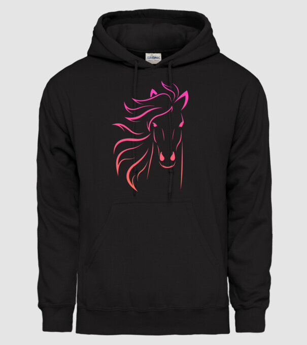 horse minta fekete pólón