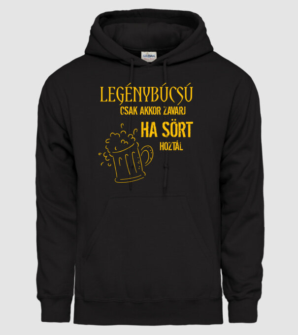 Legénybúcsú csak akkor zavarj ha sört hoztál minta fekete pólón