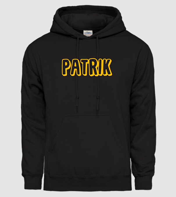 Patrik  minta fekete pólón