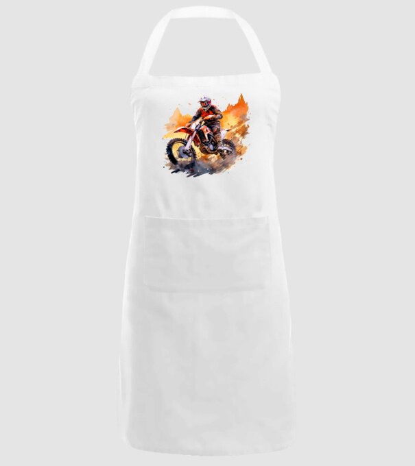 Motocross minta fehér pólón