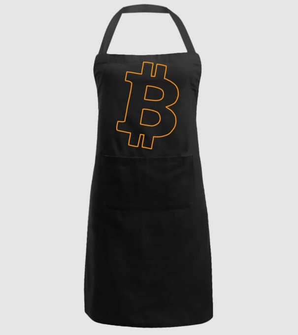 Bitcoin minta fekete pólón