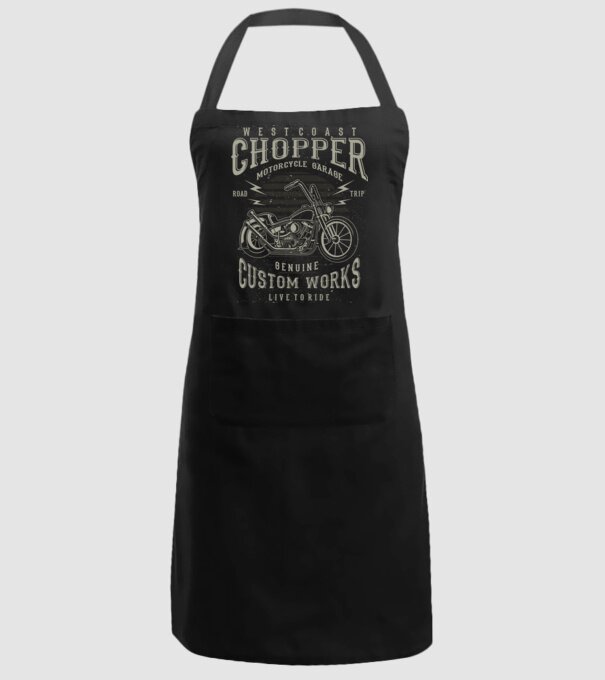 Chopper minta fekete pólón