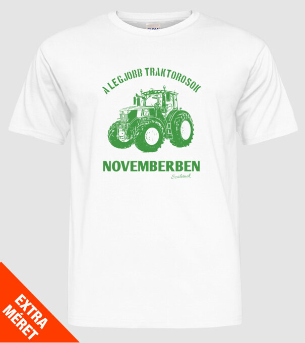 A legjobb traktoros minta fehér pólón