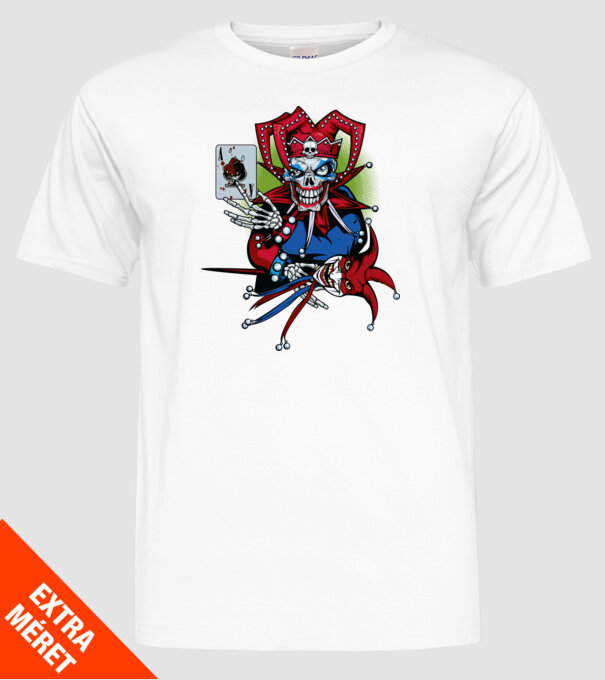 Joker minta fehér pólón
