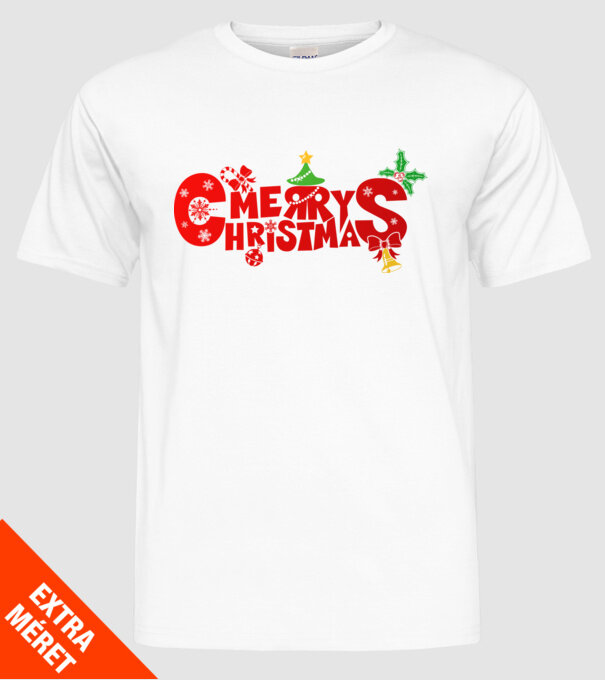 merry christmas minta fehér pólón
