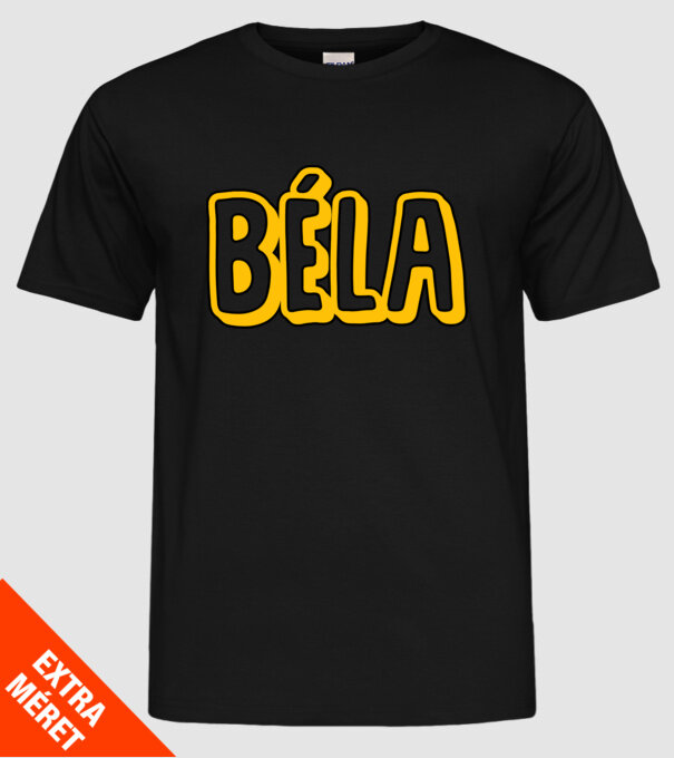 Béla minta fekete pólón