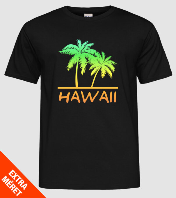 Hawaii minta fekete pólón