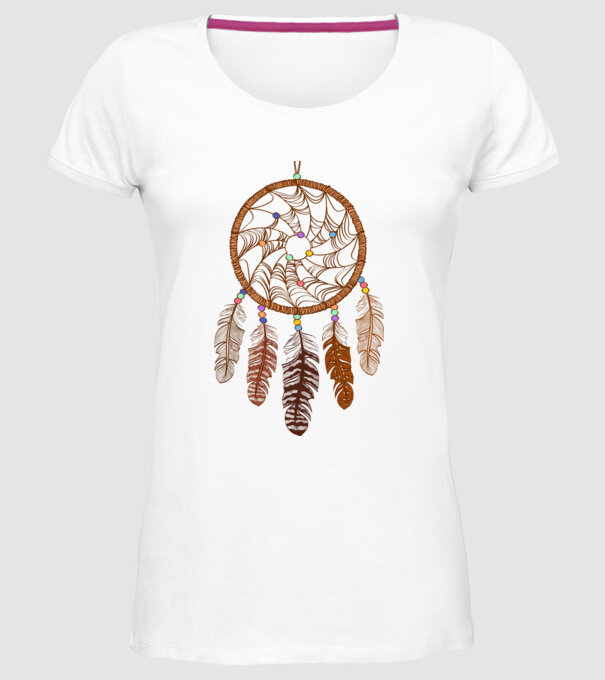 Dream Catcher minta fehér pólón
