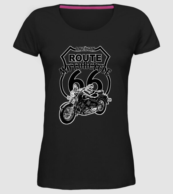 american motorcycle minta fekete pólón