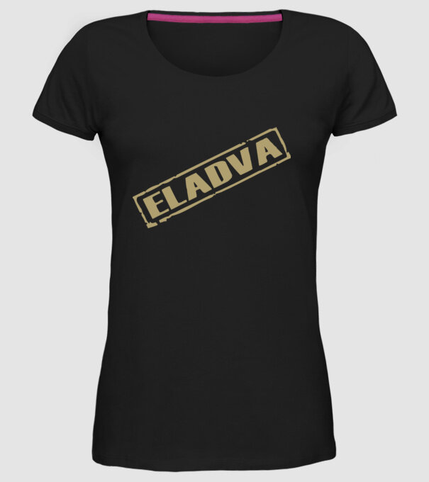 Eladva minta fekete pólón