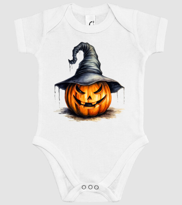 Halloween minta fehér pólón
