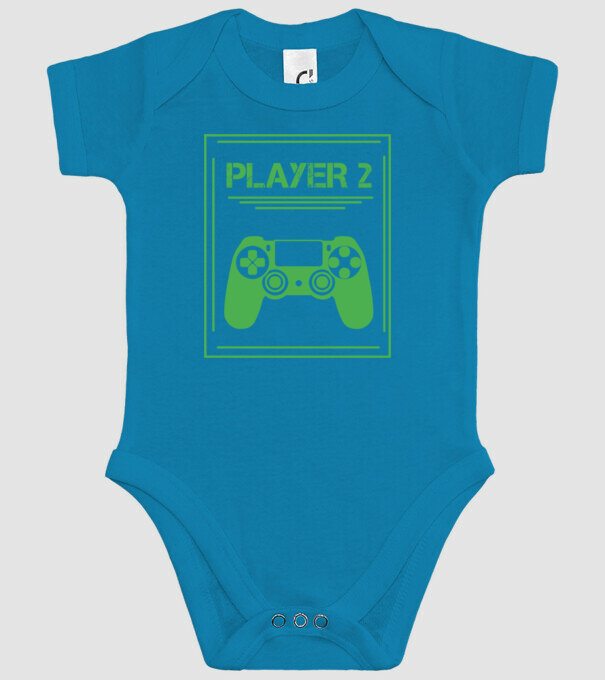 PLAYER 2 minta türkiz pólón