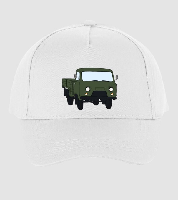 Uaz minta fehér pólón